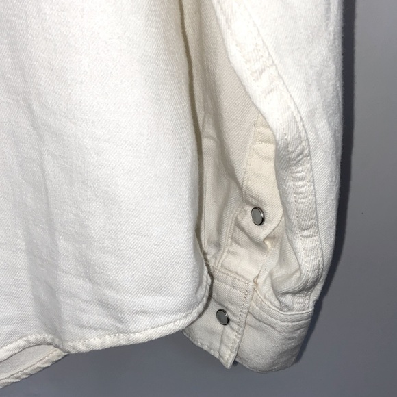 Levi’s White Cotton Western Denim Jacket/Shirt NWOT Size16 - Picture 4 of 7